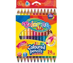 Pastelky trojhranné Colorino JUMBO oboustranné 12 ks, 24 barev